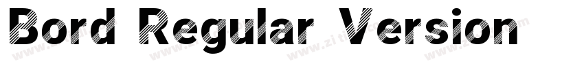 Bord Regular Version字体转换